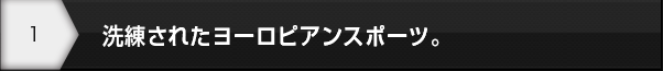 洗練されたヨーロピアンスポーツ。