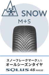 スノーフレークマーク入りオールシーズンタイヤ